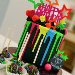 Neon Glow in the Dark Cake